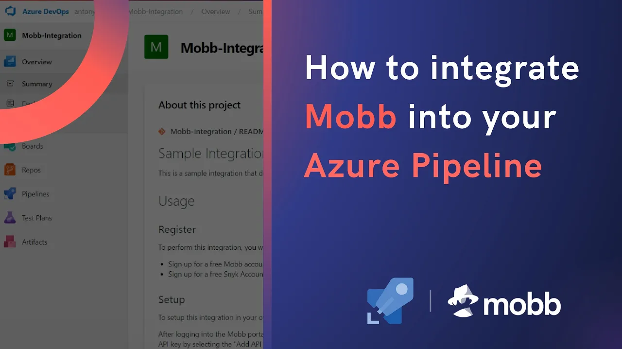 Integrating Mobb in your Azure Pipeline