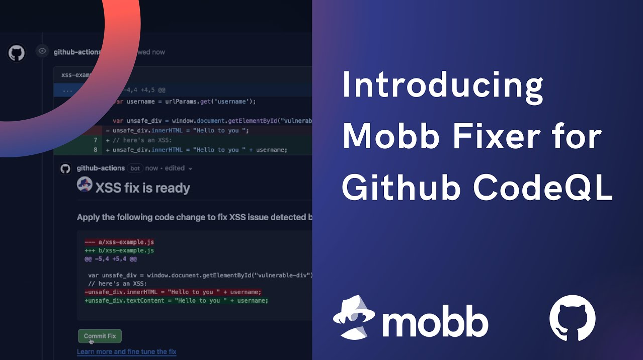 Mobb Fixer for Github CodeQL